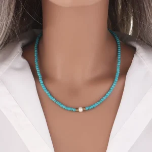 Natural Pearl Necklace New DIY Bead Necklace Fashionable Handmade Bead Jewelry Necklace for Women Stainless Steel