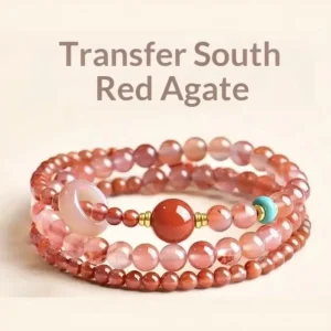 Natural Southern Red Agate Multi Loop Beaded Bracelet Lucky Strike Fortune Beads Fashion Unisex Jewelry MOQ 10 Pcs