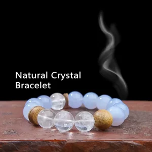 Natural Spiritual Energy Crystal Beaded Bracelet Handmade Artisan Niche Design Trendy Buddhist Casual All Match Fashion