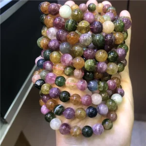 Natural Stone Brazil Color Tourmaline 8mm 10mm Bracelet Women’s Fashion Crystal Jewelry Birthday Gift