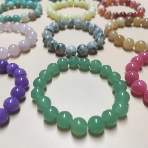 Natural Stone Handmade Geometric Beaded Bracelet Unisex Versatile Colorful Crystal Rhinestone Anniversary Gift Bracelets