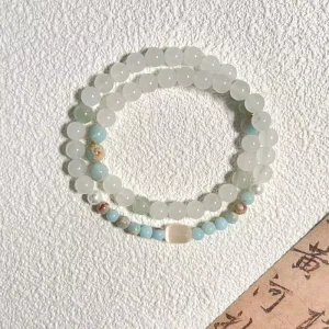 Natural Tiger Eye Clear Quartz Fluorite Bracelet Healing Crystal Wealth Manifestation Protection Jewelry 8mm Beaded