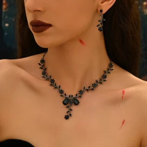 Necklace and Earrings Jewelry Set for Weddings, Evening Gowns and Special Occasions