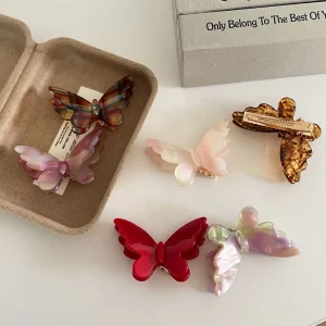 New Acetate Duckbill Clips 3D Triangle Geometry Hair Barrettes 5.5CM Handmade Seamless Sweet Girlish Versatile Bangs Clips Hair
