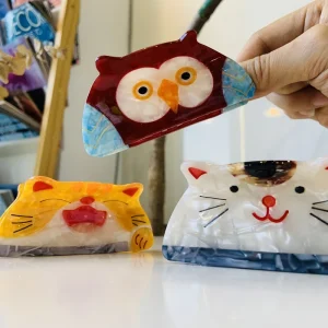 New Acetate Sun Moon Stars Handmade Retro Clips Cute Animal Hair Accessories for Women Girls Gift