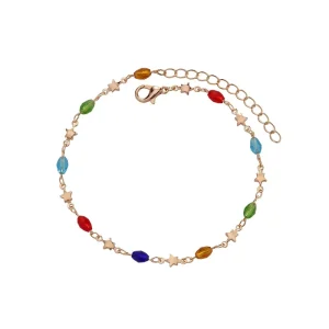 New Arrival Bronze Simple Seed Beads Trendy Fashion Crystal Colorful Bracelet Jewelry