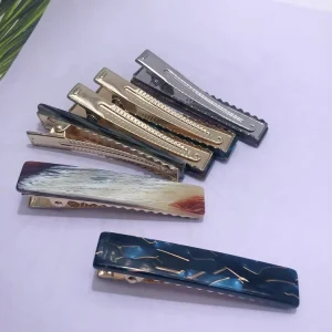 New Arrival Custom Fashionable Korean Hairgrips Women Rectangle Hair Accessories Hair Clip for Side Bangs