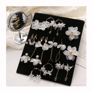 New Arrival Fashion Designer Flowers Earrings Handmade Women’s Long Crystal Drop Earrings for Party Jewelry