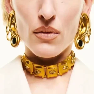 New Arrival Fashion Jewelry Metal Golden Ear’s Style Dangle Earrings for Women Jewelry Fashion Show Statement Earrings
