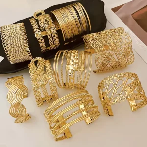 New Arrival Fashion Jewelry Minimalist Open Bracelet Gold Plated Cuff Bracelets Women Luxury Bangle Bracelets Women