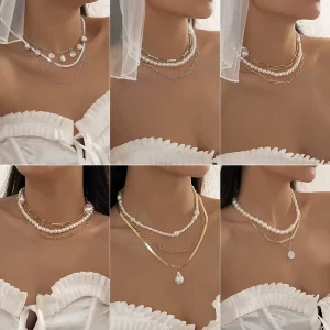 New Arrival Fashion Jewelry Punk Hip Hop Custom Pendant Collar Chain Necklace Layered Customized Jewelry Choker Necklace