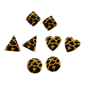 New Arrival Fashion Punk Rhodium Plated Gold Clip on Big Earrings Retro Metal Texture Geometric Leopard Heart