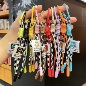 New Arrival Fashionable Cute Macrame Rope Tassel Pendant Handbag Accessories Chains Trendy Rope Bag Charms for Women