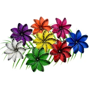 New Arrival Foam Hawaiian Frangipani Tattoo Flower Hair Pin and Stick for Vacation Wedding Party