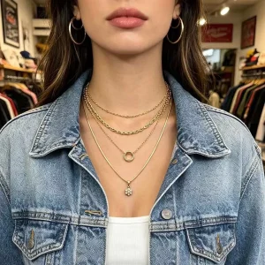 New Arrival Gold Plated Charm Trendy Necklace for Parties