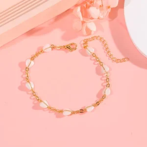 New Arrival Multicolor Bronze Chain Trendy Tassel Beaded Charm Bangle Fashion Jewelry for Women