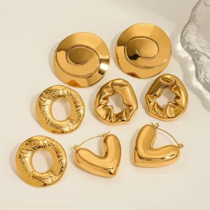 New Arrival Stainless Steel 18K Gold Plated Jewelry Fashion Jewellery Sets Women Earring Set
