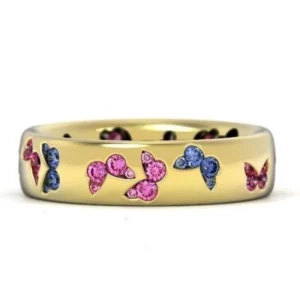 New Arrival Women Girls Romantic Fashion Rings Butterfly Finger Rings for Birthday Party Jewelry Gifts