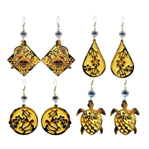 New Arrivals Fashion High Quality Tortoiseshell Earrings Women Trendy Fashion Resin Plastic Earrings for Femalertoiseshell Tu