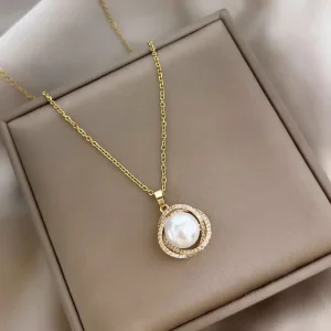 New Baroque French Retro Pearl Necklace For Women High End Elegant Commuter Choker Stylish Fashion Jewelry Accessory Daily Wear