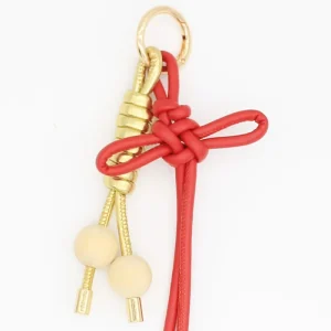 New Chinese Knot PU Leather Keychain Bag Pendant Keychain Best Friend Gift