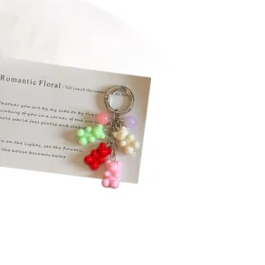 New Colorful Bear Keychain Couple and Bestie Bag Accessory Keychain