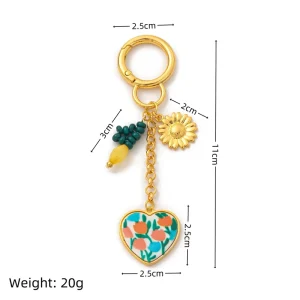 New DIY Keychain and Bag Charm Customizable Fashion Charm for Jewelry Making Accessories Heart Bag Charm