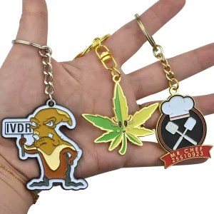 New Design Cartoon Cute Custom Metal Logo Kawaii Carabiner Boba Keychain