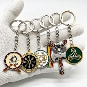 New Design Charms Customized Gift Multicolor Initial Metal Keychain