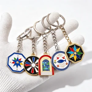 New Design Charms Customized Gift Multicolor Metal Keychain for Sublimation