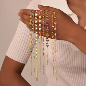New Design Fashion Chain Link Bracelets Not Fading High Quality Stainless Steel Bracelets for women