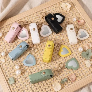 New Design Fashion Pendant Mini Coin Purse Keychain Phone Lipstick PU Bag Charms Keychain Accessories