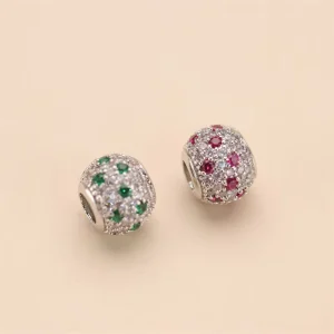 New Design Jewelry Fashion Zircon Charm Accessories DIY Luxury Bracelet Bead Charms