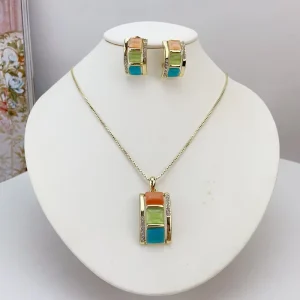 New Design Luxury Italian Gold Plated Jewelry Sets High 18K Necklace for Woman Wedding Bridal Party Jewelry for Women FHK25114