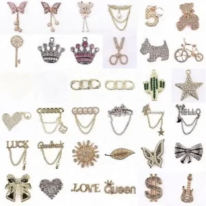 New Designer Metal Bling Clog Charm Women’s Sandal Chain Decoration Shoe Decorations