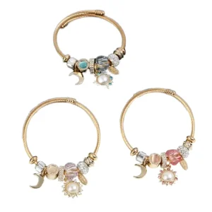 New Designer Popular 18K Gold Plated Alloy Chain Link Crystal Bangle Bracelets Personalized Fashion Charm for Unisex Anniversary