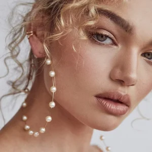 New Designs Earring Style Pearl Earring Designs Fashion Round Pearl Earring
