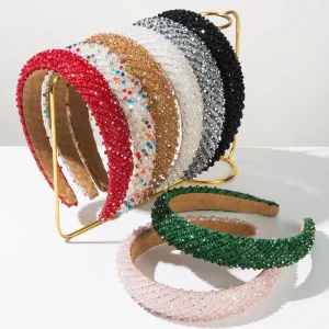 New Elegant Colored Crystal Rhinestone Headband Exquisite and Creative Fashion Hair Accessories for Women