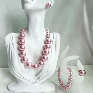 New Elegant Vintage Pearl Necklaces for Women Trendy Best Selling Bridal Collar Necklace and Earring Set