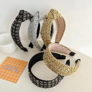 New European and American Wide Braided Knotted Headband High Cranial Top Knitted Hair Accessories Fashion Headdress