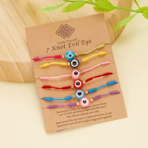 New Evil Blue Eye Turkish Eye Bracelet Ladies Fashion Jewelry Adjustable Red String Lucky Bracelet