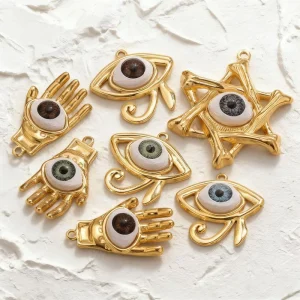 New Fashion Accessories Stainless Steel Pendant DIY Devil Eye Pendant Hip Hop Personalized Necklace
