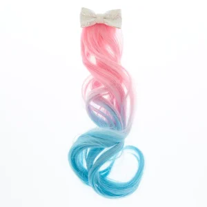 New Fashion Bowknot Lovely Princess Hair Extension False Hair Clip for Girl Hair Accessories