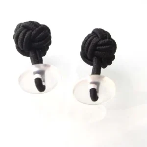 New Fashion China Make Silk Knot Multicolor Cufflink Custom Bulk Rope Elastic Cufflinks Button