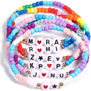 New Fashion Cross border K Pop Beaded Ceramic Porcelain Women’s Adjustable Bracelets Birthday Party Friendship BFF Fan Gift