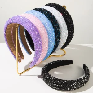 New Fashion Crystal Rhinestone Candy Color Full Diamond Headband Exquisite Creative Baroque Hair Accessories