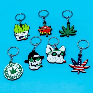 New Fashion Custom Leaf Pvc Keychains Online Green Plant Flower Fruit Animal Keyring Cute Keychain Accessories