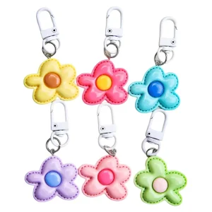 New Fashion Flower Key Chains High Quality Cute Keychains for Girls Keychain DIY