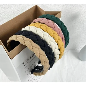 New Fashion Girls Vintage Hair Hoop Braided Headband Trendy Twists Headband for Women