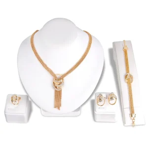 New Fashion Jewelry Earring Necklace Sets Fine Jewelry Sets 18k Gold Plated Jewelry Set